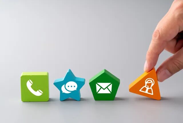 Different ways to connect: call, message or email